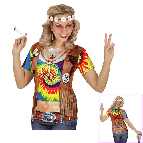 Hippie shirt damen karneval - 3d,