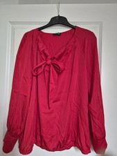 Rote Bluse Mit Schlaufe Taifun