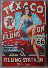 Blechschild "TEXACO in Retro / Vintage Design 30cm x 20 cm"  Neu & OVP