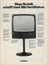 TV Wega 70er - Vintage Werbung Anzeige Reklame - yellowed_vintageads