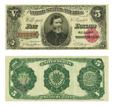 5 Dollars, Treasury Note, Jahr