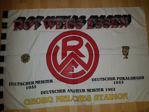 Rot weiss essen - weiss, stockfahne