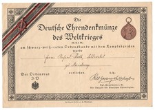 Besitzzeugnis Urkunde