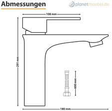 Waschbecken Armaturen 29 cm