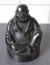 BUDDHA Figur - Polyresin (Kunststein) Schwarz - Höhe12cm Fernöstliche Dekoration
