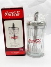COCA COLA GLAS ZUCKERSTREUER DINER STIL SPENDER VERPACKT OFFIZIELLE MARKE