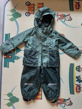 Kinder Junge Regenanzug Poco Piano Gr. 86/92, Grün, Dinosaurier, Jacke & Hose