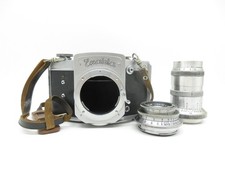 EXAKTA 66 Kamera + 2x Carl Zeiss Objektiv Tele-Tessar 6,3/18cm + Tessar 2,8/8cm