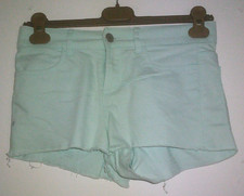Mintfarbige kurze jeans-Shorts