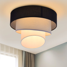 E27 Deckenlampe mit Stoffbezug