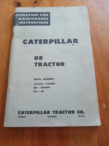 Cat caterpillar betriebs - d8, betriebs-