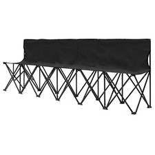 Gartenbank Gartenstuhl klappbar für 6 Personen SR10 schwarz gebraucht