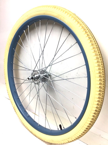 Bicycle front blue wheel - bicycle,