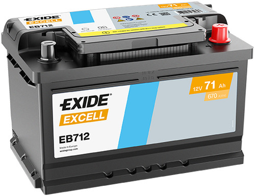 Starter battery exide eb712 - starter,