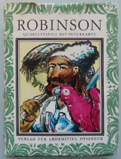 Robinson- DDR Quartettspiel mit Peterkarte und Spielanleitung , Pössneck, 1982