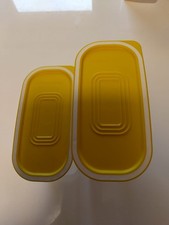 TUPPERWARE TUPPER QUADRO Set 2 Teile VORRATSBEHÄLTER 1250/1700ml gelb neu