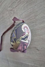 vintage handbemaltes Ei  Dekoration Ornamente Heiligenschein 
