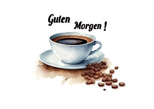 Kaffee tasse guten morgen - kaffee,