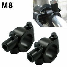 2x 25mm M8 Lenker Spiegelhalter Spiegelhalterung Spiegelschelle Motorrad schwarz