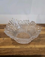 70er Jahre Kristall Humppila Nordlichter große Schale Finnland Tauno Wirkkala 