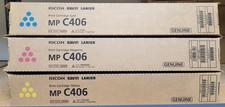 Genuine Set of 3 Ricoh MP C406