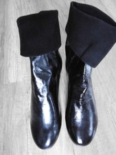 Schwarze Lackstiefelette, Gr