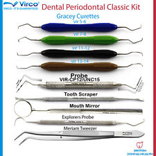 Parodontitis zahnärztliche Untersuchung Kit Sonde, Explorers Mundspiegel, Pinzette Gracey
