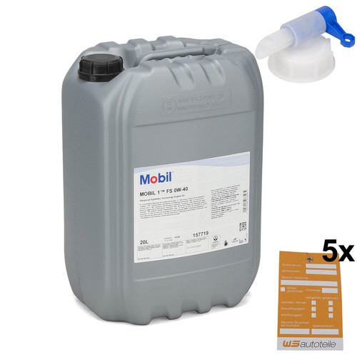 20l mobil 40 motoröl - mobil, 0w-40