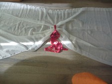 Gardine, Vorhang, Weiß, Kariert, Satinband,  ca. 110 cm x 280 cm mit Fehler