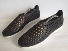 Damen Schuhe Ballerinas Loafers Cut Out ARCHE Gr 40 UK 6,5 schwarz Leder