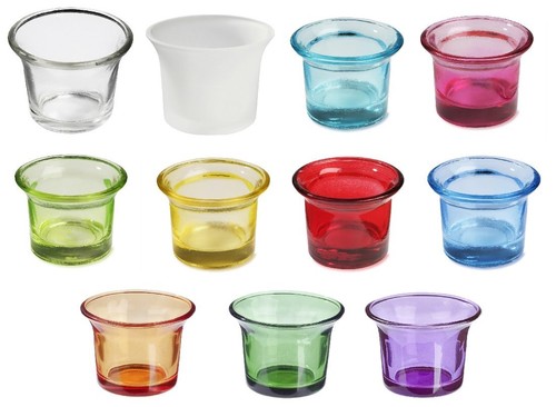 Teelichtglas bunt