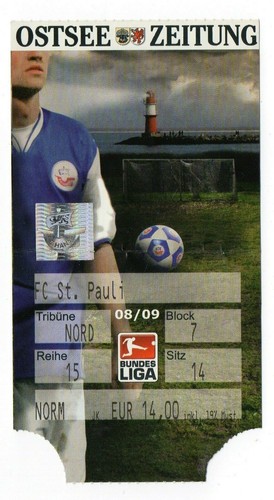 Eintrittskarte hansa - fc,