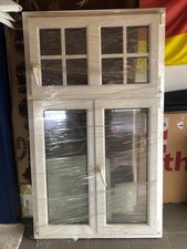Kunststoff Fenster neu weiß mit Sprossen