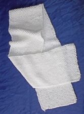 Handarbeit: Kuscheliger weißer Schal mit Angora,165 cm, NEU