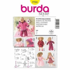 Burda Schnittmuster 7753 Leicht Puppenkleider Kombination Ballkleid mit Bolero