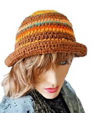 # 33 Einzelstück handgefertigt modischer Häkelhut Baumwolle