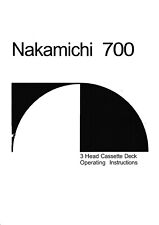 Bedienungsanleitung-Operating Instructions für Nakamichi 700 