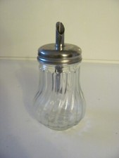 Zuckerstreuer aus Glas mit Schraubdeckel Metall