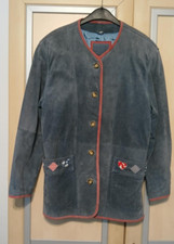 LS blaue  Damen Lederjacke