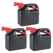 3x Kraftstoff-Kanister 3 Liter schwarz Reserve Motorrad Benzinkanister 3er Set L