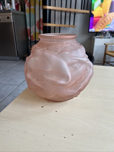 Vintage vase pressglas geformt - vintage,