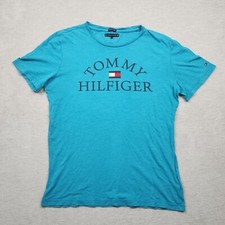 Tommy Hilfiger Jugendliche T-Shirt Gr. 176 Shirt Hemd Kinder Jungen Blau Tshirt