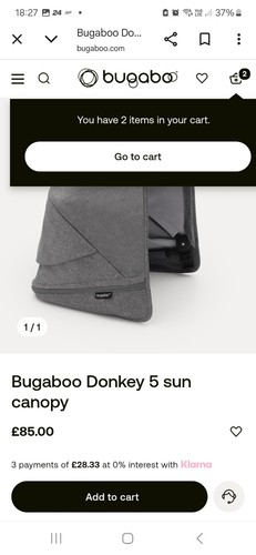 Bugaboo donkey5 sonnendach - bugaboo,