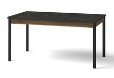 Esstisch Küchentisch Pereto 160-240x90x77cm Warmia Nussbaum schwarz matt