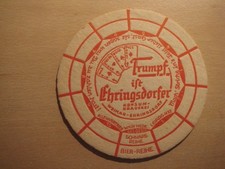 DDR Bierdeckel Coaster Konsum Brauerei Weimar Ehringsdorf Impr. Hede Leipzig N22