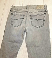 DIESEL INDUSTRY GRUPEE GEILE DENIM JEANS DAMEN HOSE LOW WAIST DESTROYED W25 L32