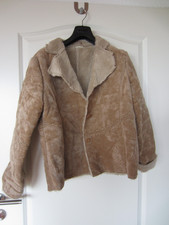 hellbraune Lammfelljacke Gr S