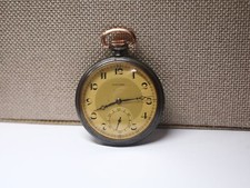 LONGINES  ART-DECO Taschenuhr / pocket watch  in brüniertem Gehäuse. Kal. 18.69Z