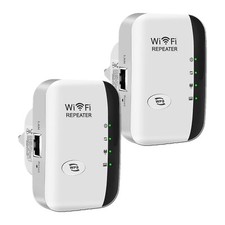 2 Stk. WiFi Repeater mit LAN Anschluss 2,4GHz WiFi Extender Booster Router/AP