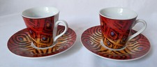 Flirt ,  2 x Espressotasse / Mokkatasse mit Untertasse
